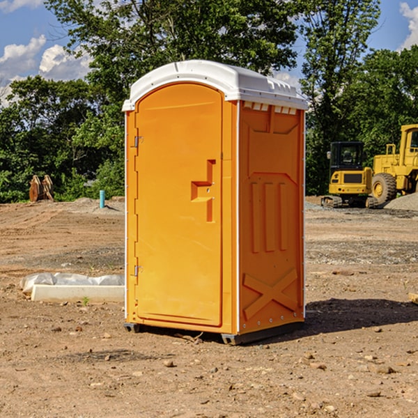 how often are the porta potties cleaned and serviced during a rental period in Castell TX